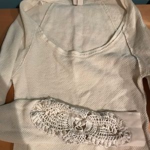 Free People Thermal Shirt with Embellishment